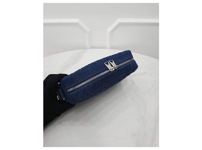 Bottega Veneta Borsa fotocamera in denim blu indaco - vista 6