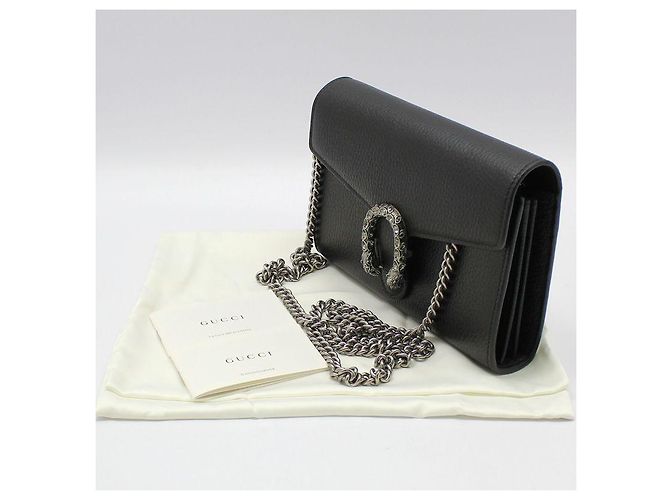Gucci Dionysus Mini Crossbody Bag aus schwarzem Leder - Ansicht 2