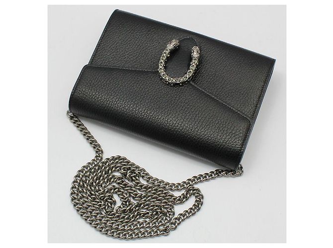 Gucci Dionysus Mini Crossbody Bag aus schwarzem Leder - Ansicht 3