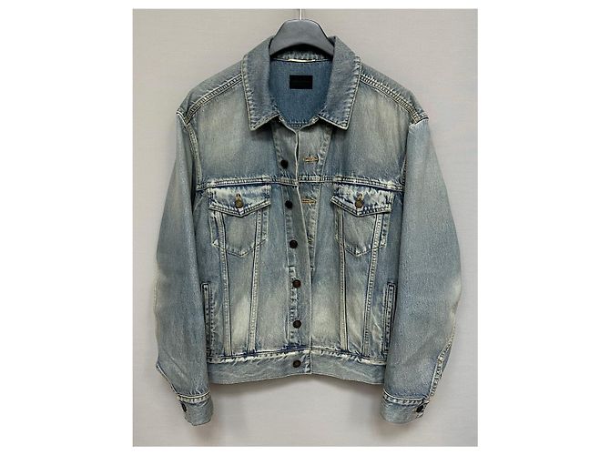 Saint Laurent Oversized Denim-Jacke Braun - Ansicht 3