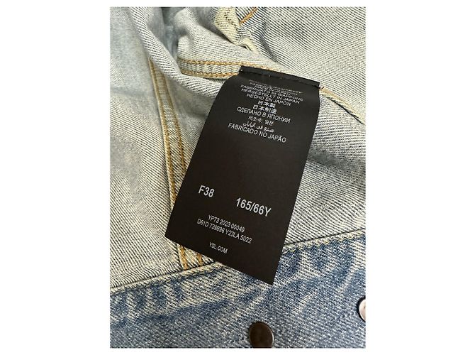 Saint Laurent Oversized Denim-Jacke Braun - Ansicht 5