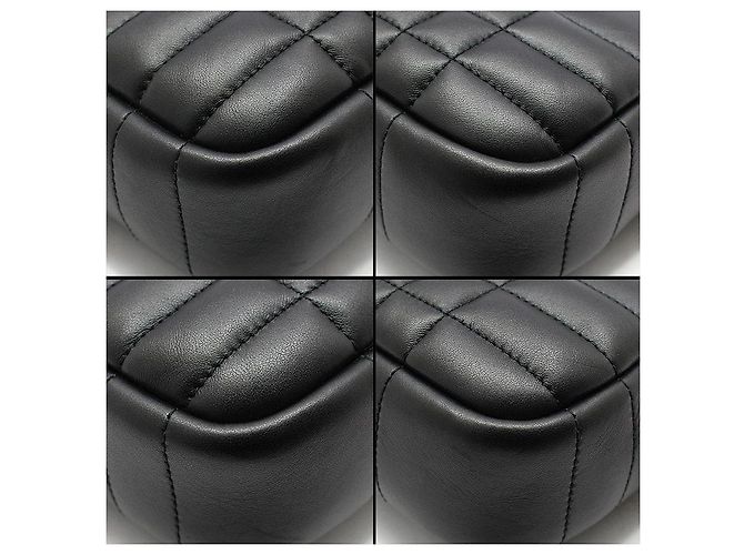 Burberry Mini borsa a tracolla Lola in pelle nera con logo TB dorato Nero - vista 10