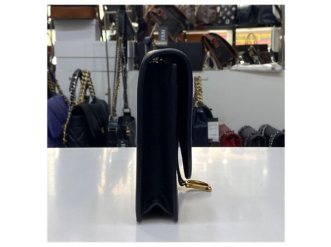 Dior Borsa a tracolla Saddle Chain in pelle di vitello nera Nero - vista 3