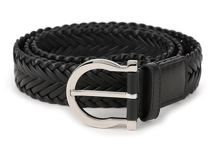 Salvatore Ferragamo Cintura Gancini Nero - vista 3