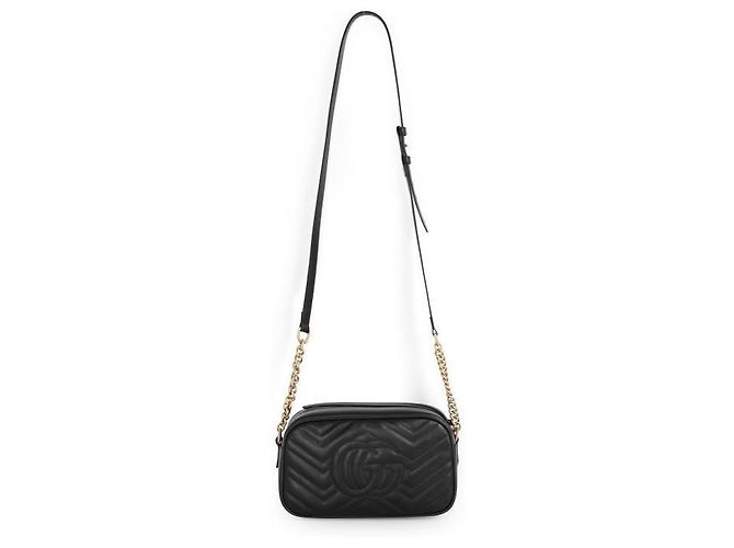 Gucci Borsa a Spalla Matelassé Small Chain Nero - vista 8