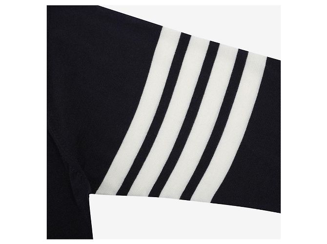 Thom Browne Nachhaltiger Merino-Woll-Cardigan für Herren, Bar Stripe stamp: Schwarz - Ansicht 8