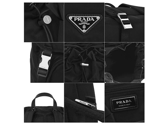 Prada Zaino in Re-nylon Tessuto Black Nero - vista 9