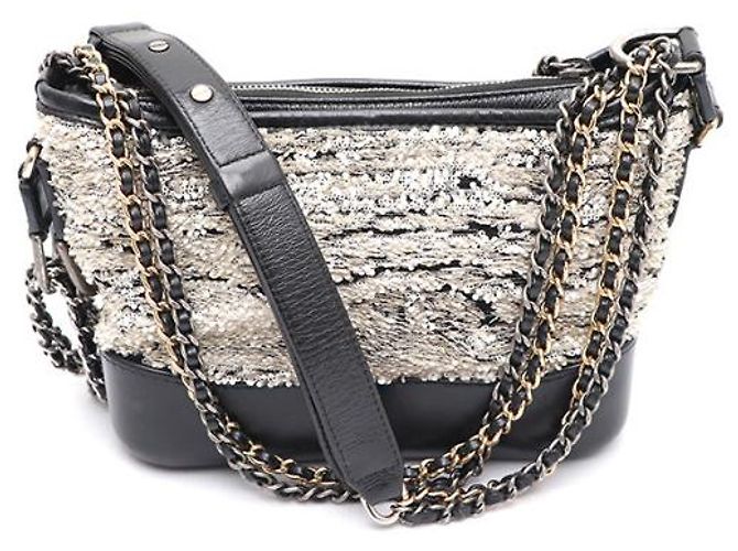 Chanel Borsa a Spalla e Borsa Hobo Gabrielle Sequin Small Chain Bianco - vista 11