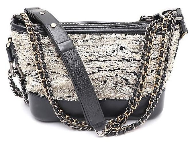 Chanel Borsa a Spalla e Borsa Hobo Gabrielle Sequin Small Chain Bianco - vista 3