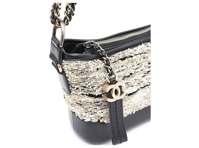 Chanel Borsa a Spalla e Borsa Hobo Gabrielle Sequin Small Chain Bianco - vista 4