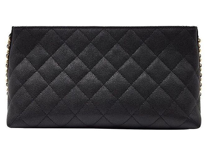 Chanel Pochette con catena Caviar Nero - vista 4
