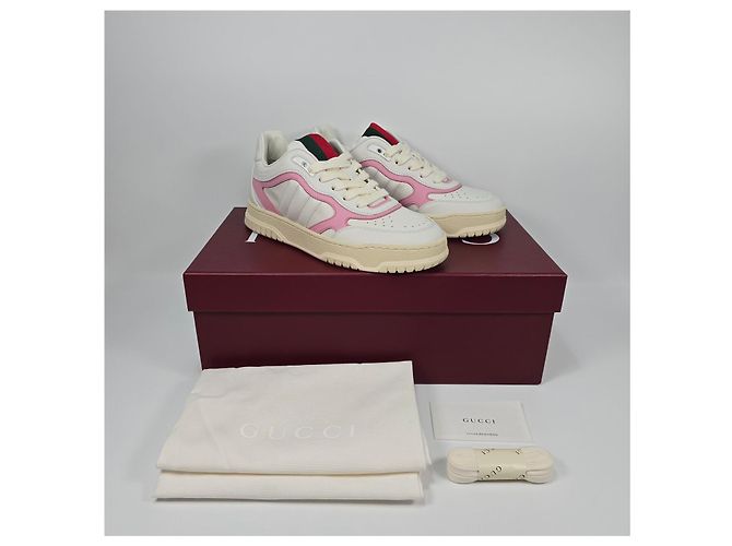 Gucci Sneakers basse in pelle Rhyme Argento - vista 2