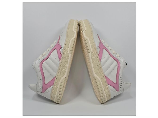Gucci Sneakers basse in pelle Rhyme Argento - vista 4