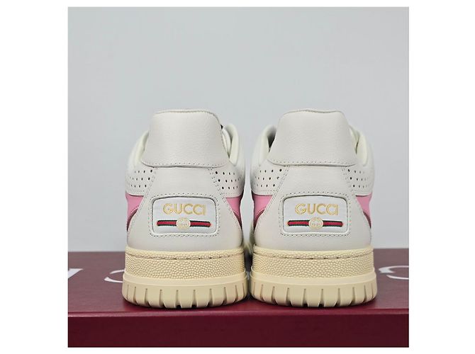 Gucci Sneakers basse in pelle Rhyme Argento - vista 6