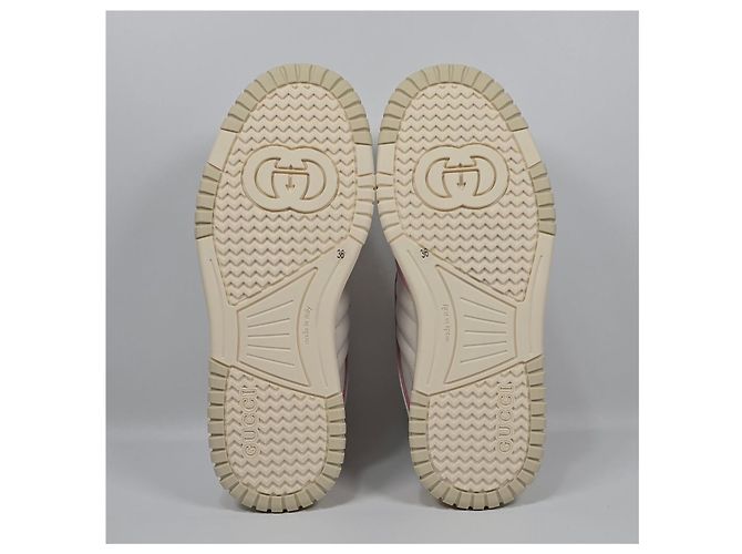 Gucci Sneakers basse in pelle Rhyme Argento - vista 7