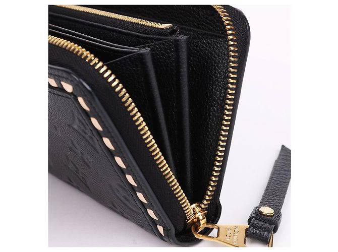 Louis Vuitton Portafoglio Lungo con Zip Empreinte Stitch Black Nero - vista 11
