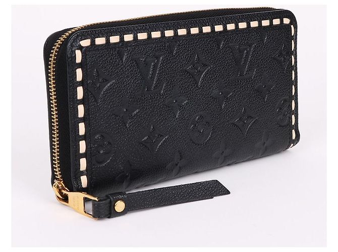 Louis Vuitton Portafoglio Lungo con Zip Empreinte Stitch Black Nero - vista 3