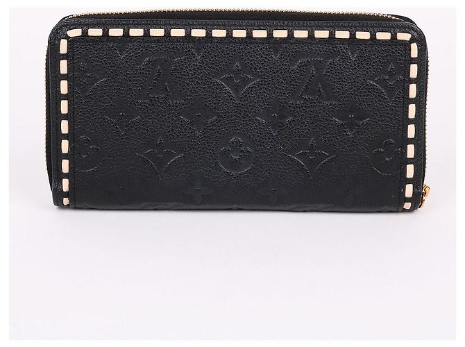 Louis Vuitton Portafoglio Lungo con Zip Empreinte Stitch Black Nero - vista 5