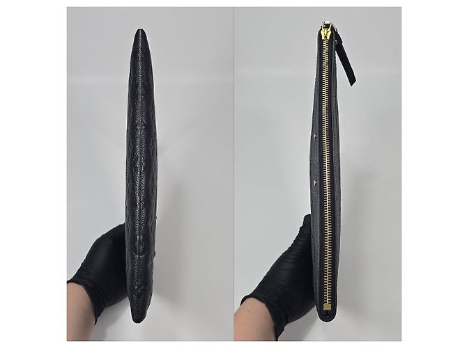 Louis Vuitton Clutch Daily Pouch in pelle Monogram Empreinte Nero - vista 5