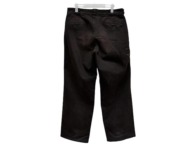 Prada Pantaloni Overture Dye Marrone - vista 2