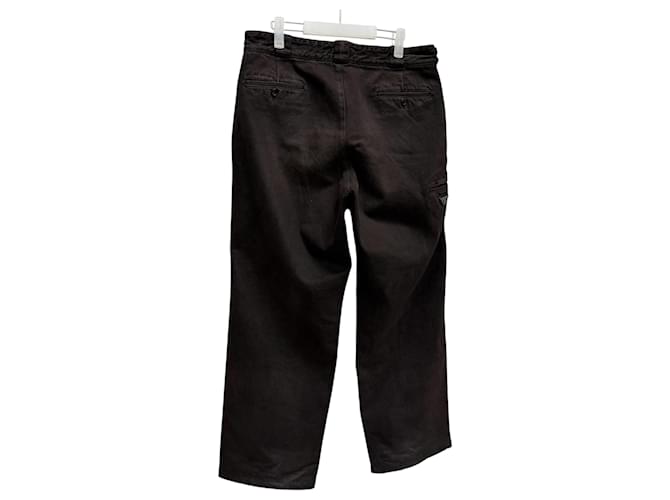 Prada Pantaloni Overture Dye Marrone - vista 3