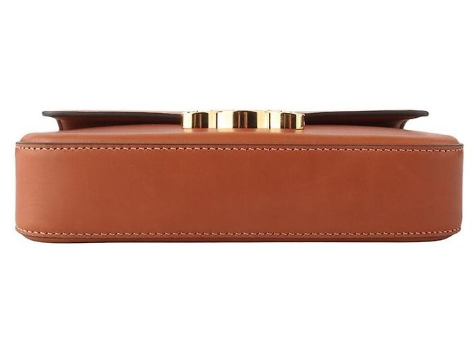 Céline Borsa a tracolla Triomphe in pelle di vitello naturale Marrone - vista 6