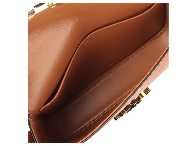 Céline Borsa a tracolla Triomphe in pelle di vitello naturale Marrone - vista 7