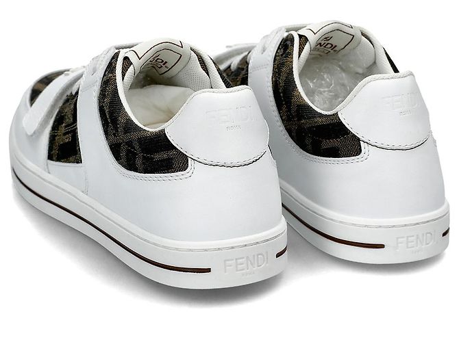 Fendi FF Jacquard Sneaker Erwachsenen Größe AHGY Silber - Ansicht 7