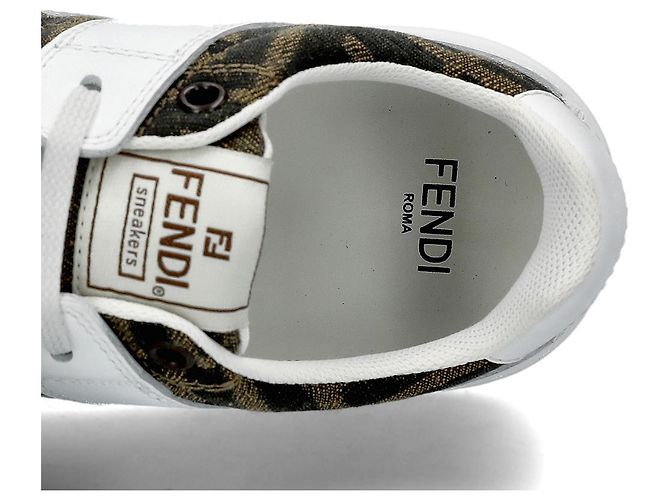 Fendi FF Jacquard Sneaker Erwachsenen Größe AHGY Silber - Ansicht 8