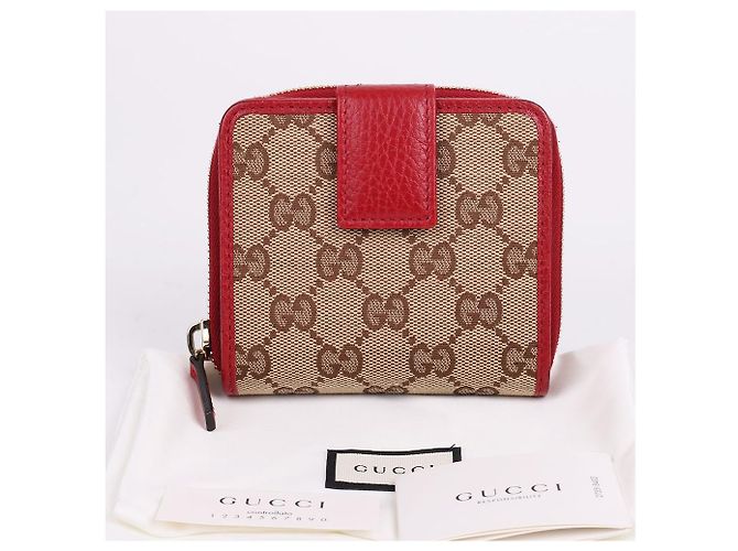 Gucci GG Pattern Jacquard Red Women's Wallet - view 10