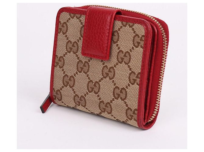 Gucci GG Pattern Jacquard Red Women's Wallet - view 2