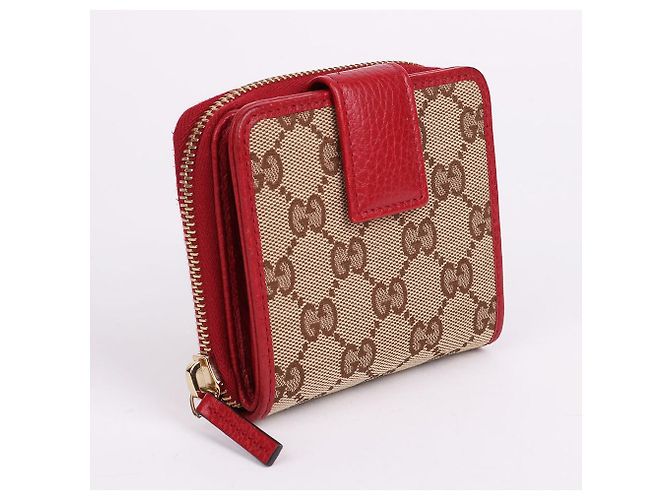 Gucci GG Pattern Jacquard Red Women's Wallet - view 3