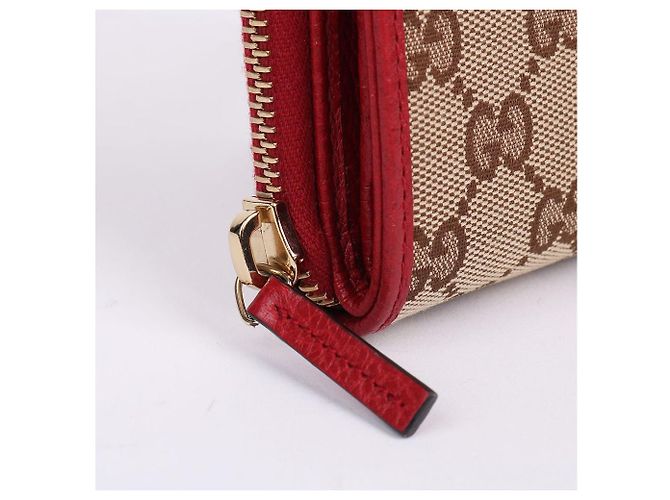 Gucci GG Pattern Jacquard Red Women's Wallet - view 4