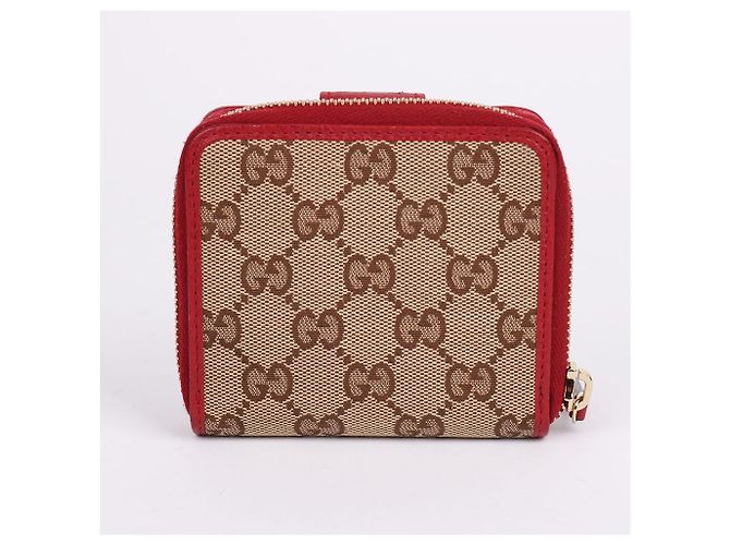 Gucci GG Pattern Jacquard Red Women's Wallet - view 5