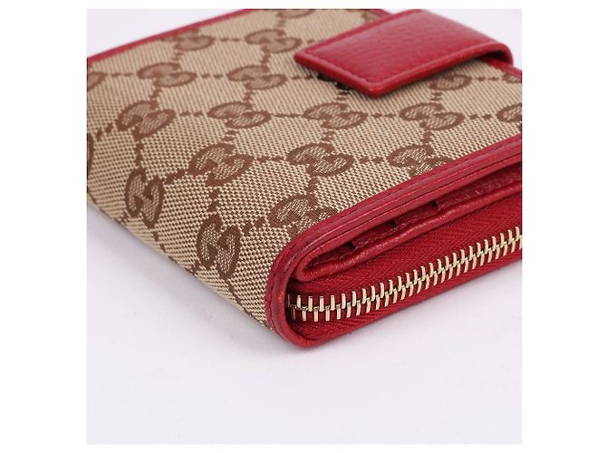 Gucci GG Pattern Jacquard Red Women's Wallet - view 7