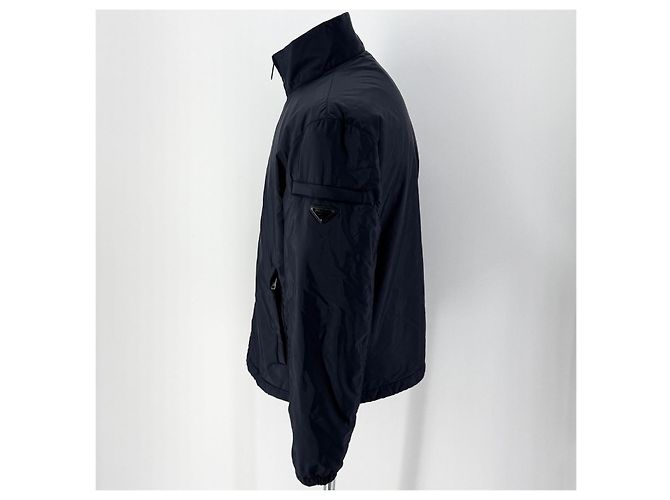 Prada Leichte Re-Nylon Steppjacke mit Triangle-Logo Schwarz - Ansicht 4