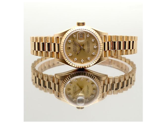 Rolex Reloj Datejust para mujer de oro Oro Original Ten Point Diamond Dorado - vista 18