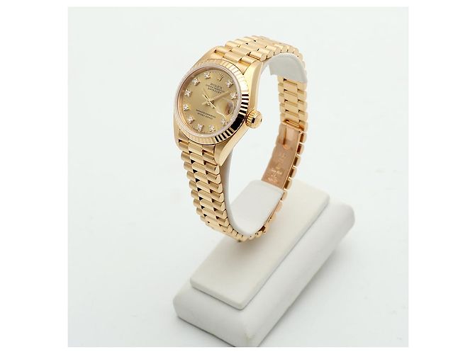 Rolex Reloj Datejust para mujer de oro Oro Original Ten Point Diamond Dorado - vista 4
