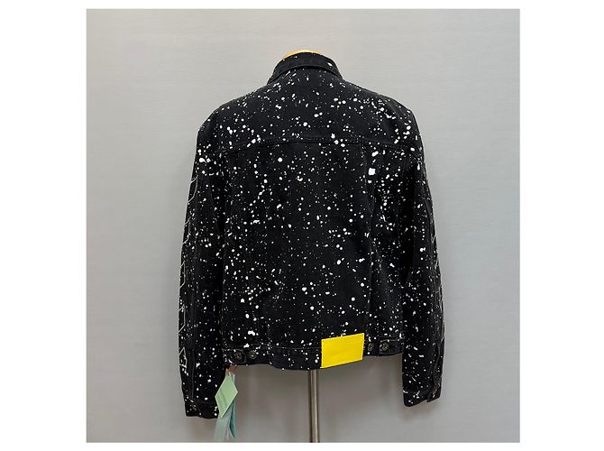 Off White Denimjacke mit Painting-Effekt Diag Mehrfarben - Ansicht 3