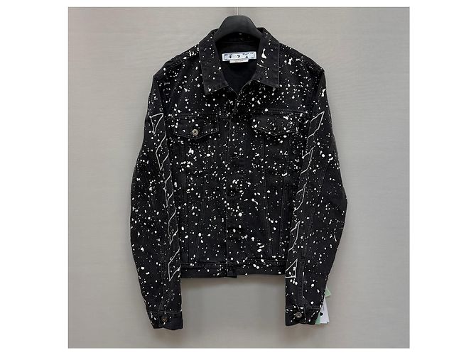 Off White Denimjacke mit Painting-Effekt Diag Mehrfarben - Ansicht 4
