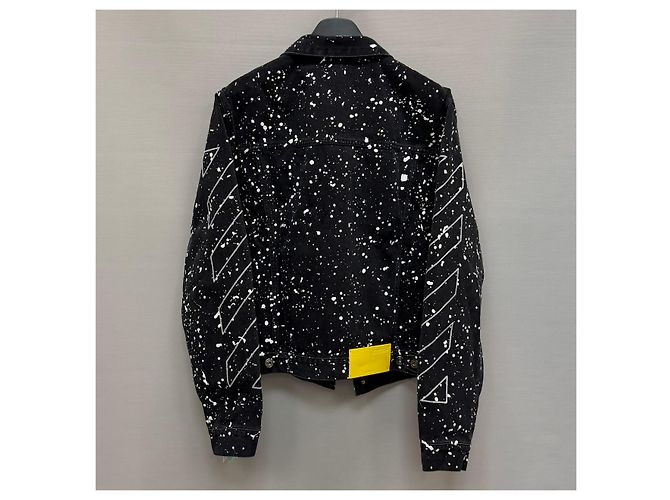 Off White Denimjacke mit Painting-Effekt Diag Mehrfarben - Ansicht 5
