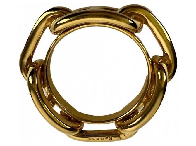Hermès HERNES Ciennedeangcle Gold Scarf Ring D'oro - vista 2