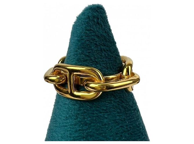 Hermès HERNES Ciennedeangcle Gold Scarf Ring D'oro - vista 4