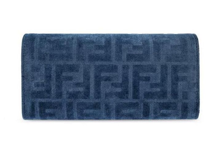 Fendi Flockierter Denim Continental Wallet - Ansicht 4