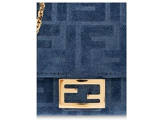 Fendi Flockierter Denim Continental Wallet - Ansicht 8