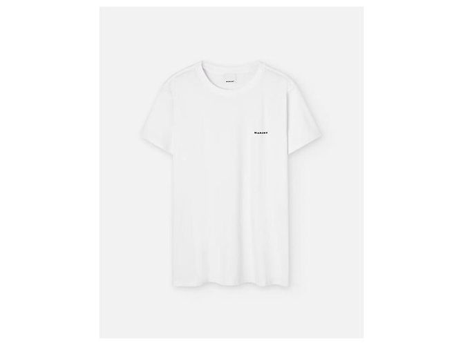 Isabel Marant Einfaches Baumwoll-T-Shirt Weiß - Ansicht 4