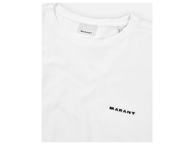 Isabel Marant Einfaches Baumwoll-T-Shirt Weiß - Ansicht 6
