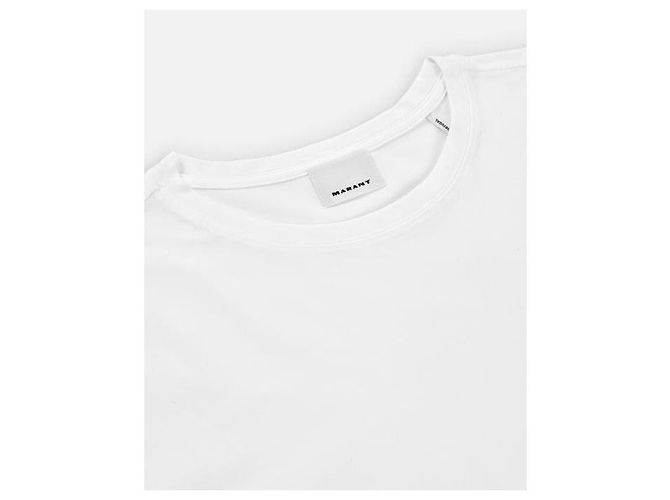 Isabel Marant Einfaches Baumwoll-T-Shirt Weiß - Ansicht 7