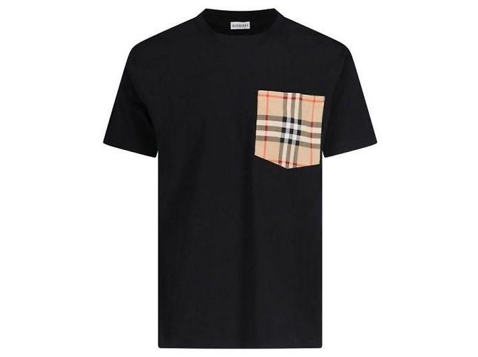 Burberry Karo-T-Shirt aus Baumwolle mit Tasche - Ansicht 3