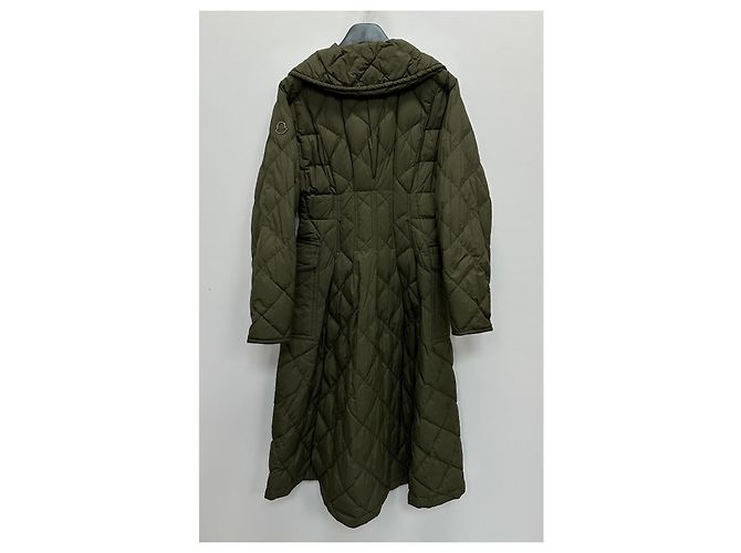 Moncler CAPRIER Quilted Long Down Coat Black - view 5